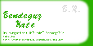 bendeguz mate business card